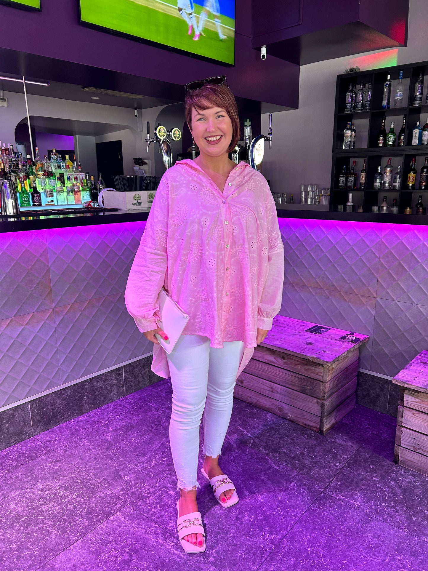 G-smack White Ankle Distressed Jeans